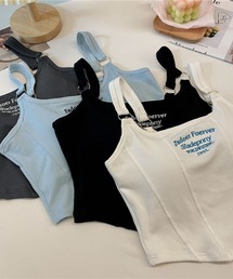 almo（アルモ）の「【Bls】 【ZL】【Bling Leads】選べるカラー♪ 韓国風カップ付きタンクトップ(BL)（タンクトップ）」