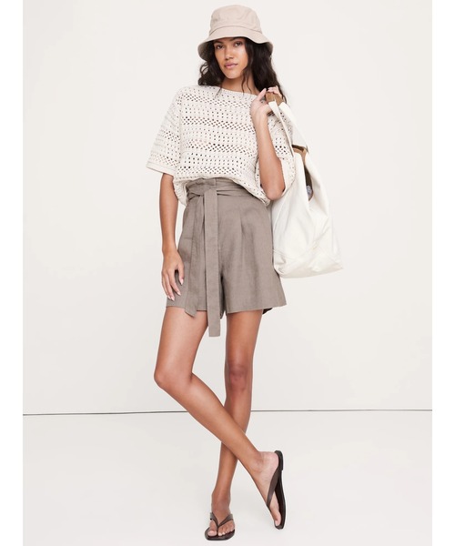 Banana Republic(バナナリパブリック)の「コットン クロシェ ニット Tシャツ(ニット/セーター・レディース・ベージュ/オフホワイト・XS/S/M/L)」の5枚目の写真