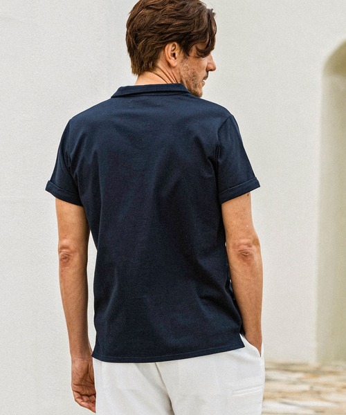 AKM Contemporary(エイケイエムコンテンポラリー)の「【WEB・直営店限定】AKM Contemporary(エイケイエムコンテンポラリー)イタリアンカラー半袖Tシャツ(Tシャツ/カットソー・メンズ・ネイビー/ホワイト/ブラック・M/S/XL/L)」の18枚目の写真