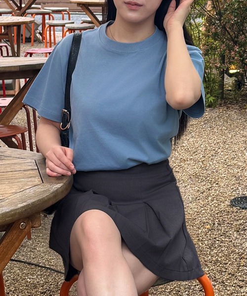 lulufa(ルルファ)の「ベーシック デイリー 半袖Tシャツ(Tシャツ/カットソー・レディース・グレー/ライトグリーン/ライトブルー/ブラック/オフホワイト・MEDIUM/SMALL)」の21枚目の写真
