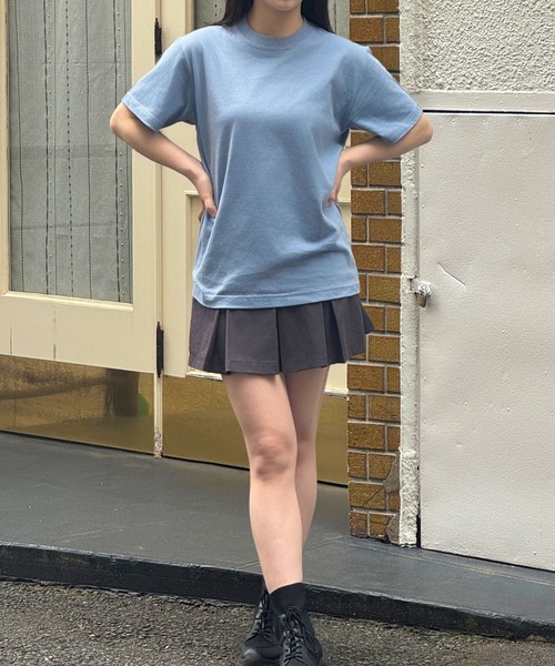 lulufa(ルルファ)の「ベーシック デイリー 半袖Tシャツ(Tシャツ/カットソー・レディース・グレー/ライトグリーン/ライトブルー/ブラック/オフホワイト・MEDIUM/SMALL)」の18枚目の写真