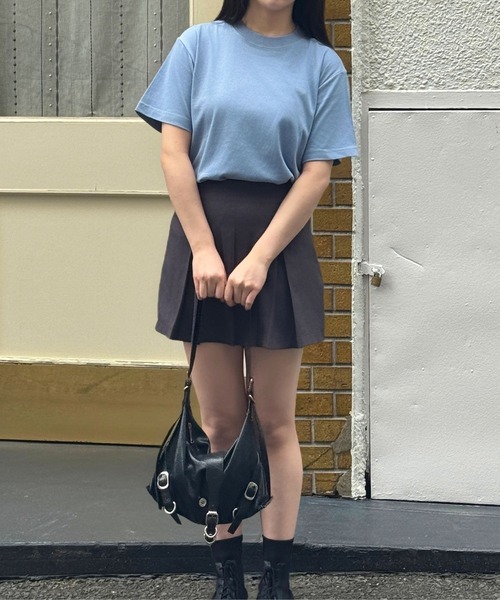 lulufa(ルルファ)の「ベーシック デイリー 半袖Tシャツ(Tシャツ/カットソー・レディース・グレー/ライトグリーン/ライトブルー/ブラック/オフホワイト・MEDIUM/SMALL)」の16枚目の写真