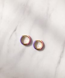 バイカラーミニフープピアス