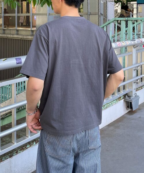 CIAOPANIC(チャオパニック)の「グランジフェルトロゴTシャツ(Tシャツ/カットソー・レディース・チャコールグレー/ブルー・MEDIUM/LARGE)」の12枚目の写真