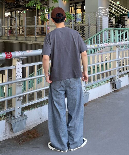 CIAOPANIC(チャオパニック)の「グランジフェルトロゴTシャツ(Tシャツ/カットソー・レディース・チャコールグレー/ブルー・MEDIUM/LARGE)」の9枚目の写真