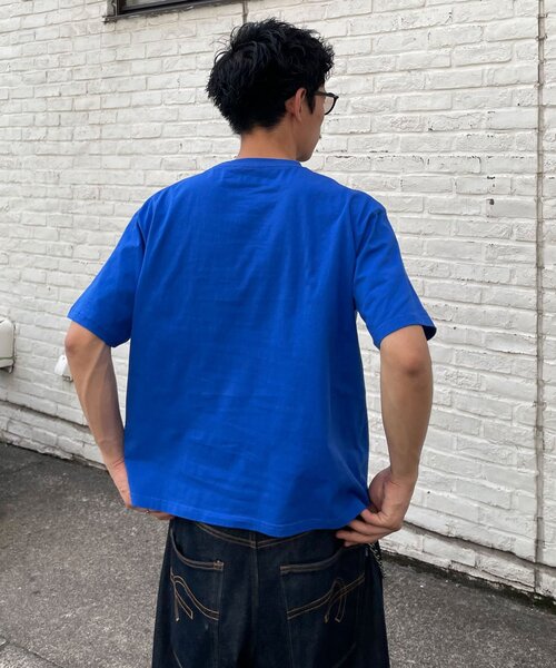CIAOPANIC(チャオパニック)の「グランジフェルトロゴTシャツ(Tシャツ/カットソー・レディース・チャコールグレー/ブルー・MEDIUM/LARGE)」の6枚目の写真
