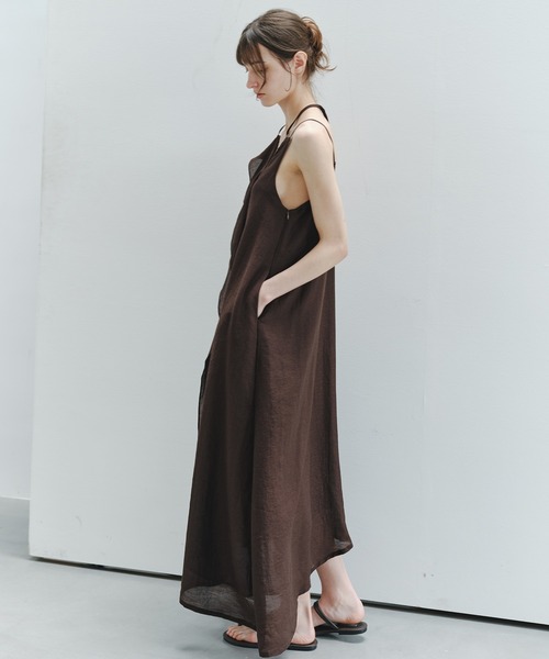 tageechita(タジチタ)の「【tageechita】アシンメトリー レイヤード キャミドレス(ワンピース・レディース・ブラウン/ベージュ・M/S/L)」の16枚目の写真