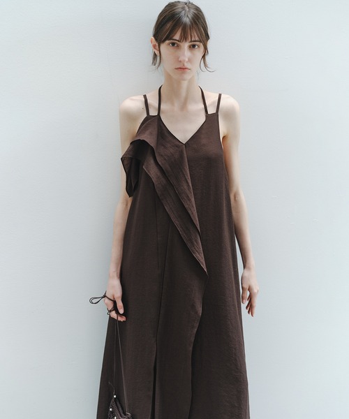 tageechita(タジチタ)の「【tageechita】アシンメトリー レイヤード キャミドレス(ワンピース・レディース・ブラウン/ベージュ・M/S/L)」の17枚目の写真