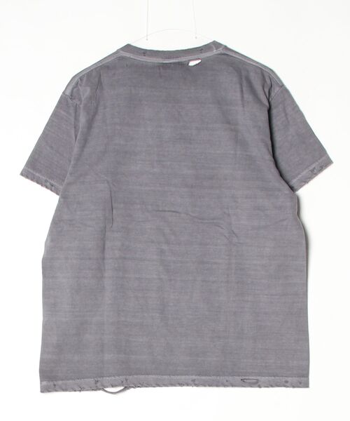 FACCIES（ファチーズ）の「【FACCIES】Overdye Tight Tee (Damage)（Tシャツ/カットソー・メンズ・グレー・2）」の2枚目の写真