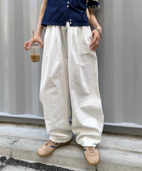 w closet(ダブルクローゼット)の「イージーギャザーPT(その他パンツ・レディース・ピンク/ネイビー/オフホワイト・MEDIUM/SMALL)」の20枚目の写真