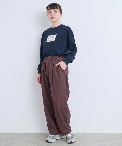 l'atelier du savon(アトリエドサボン)の「6オンスやわらかデニム カーブパンツ(その他パンツ・レディース・ブラウン/ネイビー・FREE)」の20枚目の写真