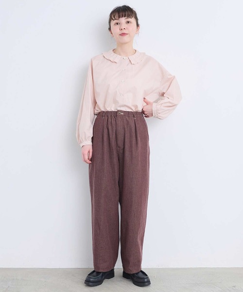 l'atelier du savon(アトリエドサボン)の「6オンスやわらかデニム カーブパンツ(その他パンツ・レディース・ブラウン・FREE)」の21枚目の写真