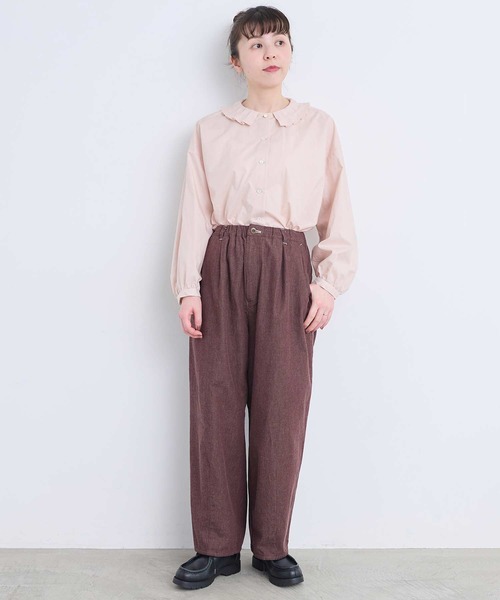 l'atelier du savon(アトリエドサボン)の「6オンスやわらかデニム カーブパンツ(その他パンツ・レディース・ブラウン・FREE)」の20枚目の写真