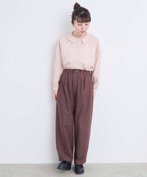 l'atelier du savon(アトリエドサボン)の「6オンスやわらかデニム カーブパンツ(その他パンツ・レディース・ブラウン・FREE)」の19枚目の写真