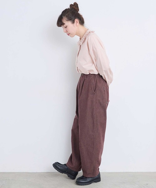 l'atelier du savon(アトリエドサボン)の「6オンスやわらかデニム カーブパンツ(その他パンツ・レディース・ブラウン・FREE)」の18枚目の写真