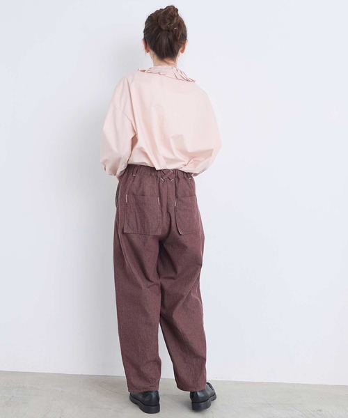 l'atelier du savon(アトリエドサボン)の「6オンスやわらかデニム カーブパンツ(その他パンツ・レディース・ブラウン・FREE)」の17枚目の写真