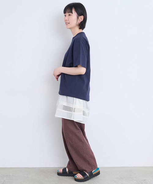 l'atelier du savon(アトリエドサボン)の「6オンスやわらかデニム カーブパンツ(その他パンツ・レディース・ブラウン・FREE)」の14枚目の写真