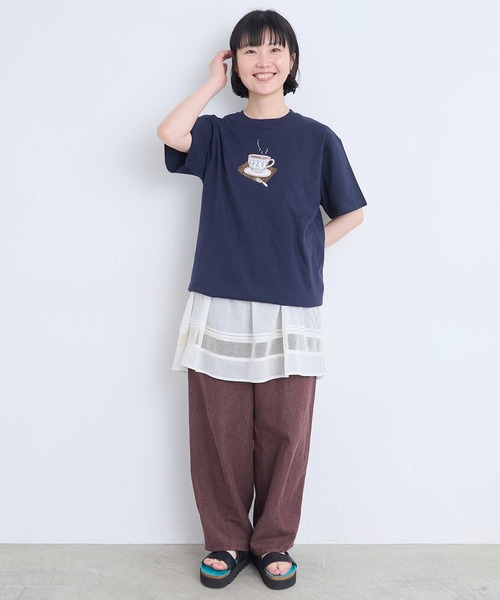 l'atelier du savon(アトリエドサボン)の「6オンスやわらかデニム カーブパンツ(その他パンツ・レディース・ブラウン・FREE)」の12枚目の写真