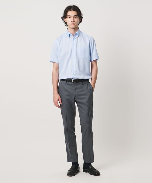 UNITED ARROWS(ユナイテッドアローズ)の「イージーケア AG パナマ ショートスリーブ ストライプ ボタンダウンカラーシャツ 抗菌防臭 通気性(シャツ/ブラウス・メンズ・ライトブルー・S/M/XL/L)」の5枚目の写真