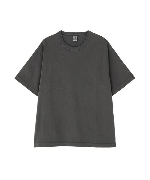 The Make Happy Studio(ザメイクハッピーストゥディオ)の「The Make Happy Studio/ザメイクハッピーストゥディオ/CREWNECK PIGMENT TEE(Tシャツ/カットソー・メンズ・ブラック/ブラウン/ホワイト/パープル/マスタード・L/XL/M)」の6枚目の写真