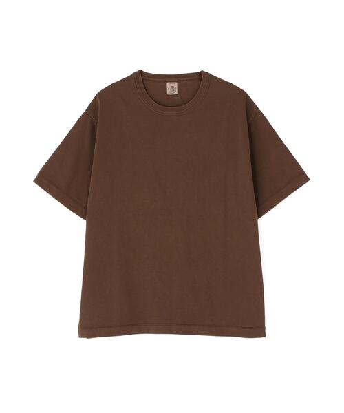 The Make Happy Studio(ザメイクハッピーストゥディオ)の「The Make Happy Studio/ザメイクハッピーストゥディオ/CREWNECK PIGMENT TEE(Tシャツ/カットソー・メンズ・ブラック/ブラウン/ホワイト/パープル/マスタード・L/XL/M)」の12枚目の写真