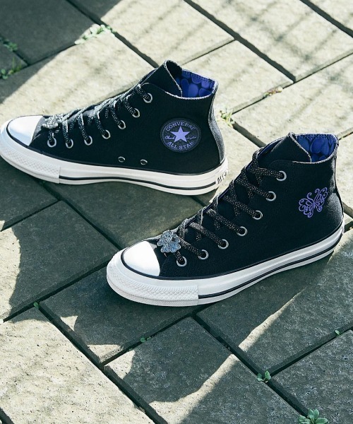 ANNA SUI(アナスイ)の「CONVERSE ALL STAR AGED HI / ANNA SUI BLACK/PURPLE(スニーカー・レディース・ブラック・23cm/25cm/24.5cm/24cm/23.5cm)」の1枚目の写真