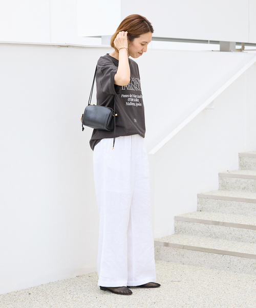 FRAMeWORK(フレームワーク)の「SKIN HOTEL PALOMA MALLORCA T(Tシャツ/カットソー・レディース・ベージュ/スミクロ/ホワイト・FREE)」の11枚目の写真