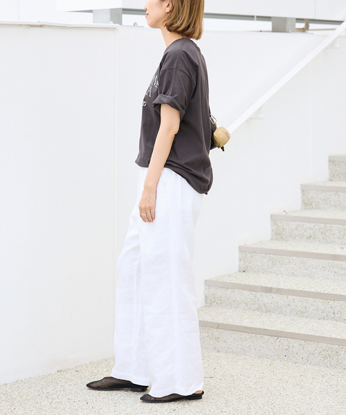 FRAMeWORK(フレームワーク)の「SKIN HOTEL PALOMA MALLORCA T(Tシャツ/カットソー・レディース・ベージュ/スミクロ/ホワイト・FREE)」の10枚目の写真