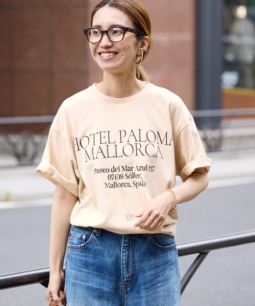 FRAMeWORK(フレームワーク)の「SKIN HOTEL PALOMA MALLORCA T(Tシャツ/カットソー・レディース・ベージュ/スミクロ/ホワイト・FREE)」の21枚目の写真