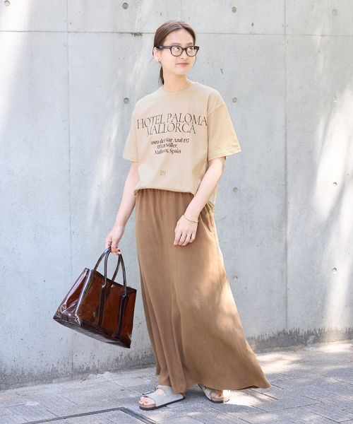 FRAMeWORK(フレームワーク)の「SKIN HOTEL PALOMA MALLORCA T(Tシャツ/カットソー・レディース・ベージュ/スミクロ/ホワイト・FREE)」の18枚目の写真