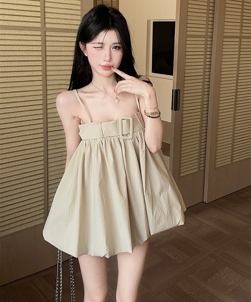 Girly Doll(ガーリードール)の「バルーンキャミソール(キャミソール・レディース・ベージュ・F)」の3枚目の写真