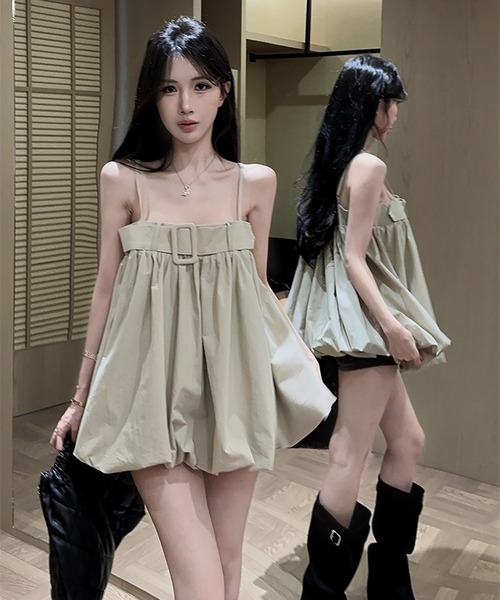 Girly Doll(ガーリードール)の「バルーンキャミソール(キャミソール・レディース・ベージュ・F)」の6枚目の写真