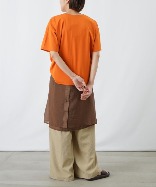 LUCA/LADY LUCK LUCA(ルカ/レディラックルカ)の「LC/LLL ビジューT/ラインストーンモチーフT(Tシャツ/カットソー・レディース・ブルー/オフホワイト/オレンジ/チャコールグレー・FREE)」の9枚目の写真