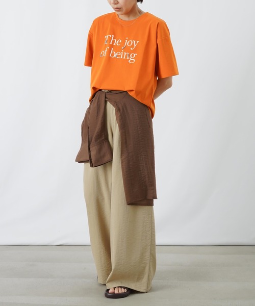 LUCA/LADY LUCK LUCA(ルカ/レディラックルカ)の「LC/LLL ビジューT/ラインストーンモチーフT(Tシャツ/カットソー・レディース・ブルー/オフホワイト/オレンジ/チャコールグレー・FREE)」の11枚目の写真