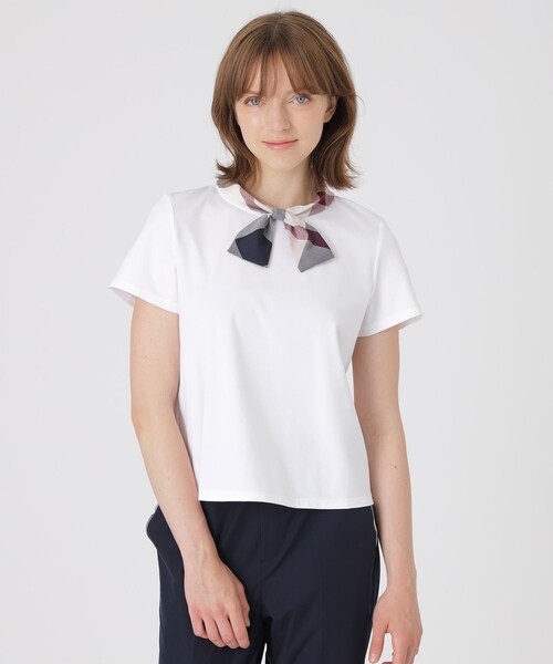 BLUE LABEL CRESTBRIDGE(ブルーレーベルクレストブリッジ)の「リボンネックカットソー(Tシャツ/カットソー・レディース・ダークネイビー/ブラック/ホワイト・40/38)」の11枚目の写真