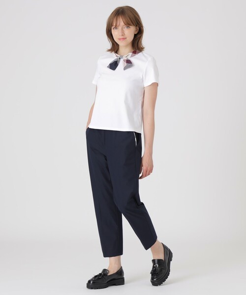 BLUE LABEL CRESTBRIDGE(ブルーレーベルクレストブリッジ)の「リボンネックカットソー(Tシャツ/カットソー・レディース・ダークネイビー/ブラック/ホワイト・40/38)」の10枚目の写真