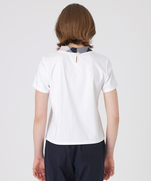BLUE LABEL CRESTBRIDGE(ブルーレーベルクレストブリッジ)の「リボンネックカットソー(Tシャツ/カットソー・レディース・ダークネイビー/ブラック/ホワイト・40/38)」の7枚目の写真