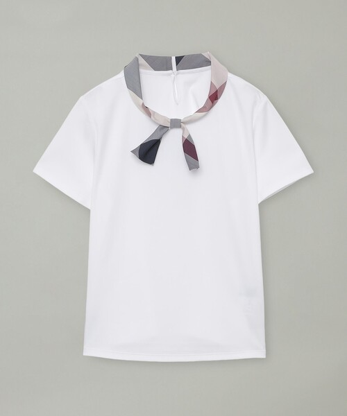 BLUE LABEL CRESTBRIDGE(ブルーレーベルクレストブリッジ)の「リボンネックカットソー(Tシャツ/カットソー・レディース・ダークネイビー/ブラック/ホワイト・40/38)」の5枚目の写真