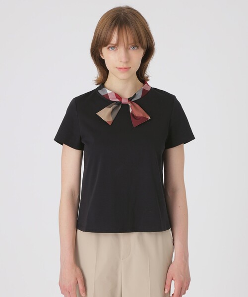 BLUE LABEL CRESTBRIDGE(ブルーレーベルクレストブリッジ)の「リボンネックカットソー(Tシャツ/カットソー・レディース・ダークネイビー/ブラック/ホワイト・40/38)」の18枚目の写真