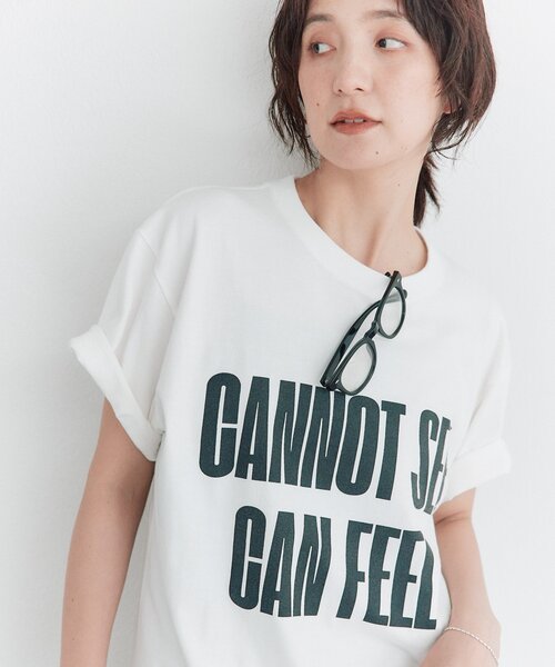 RIVE DROITE(リヴドロワ)の「予約【A・MONN】【綿100%/洗濯機洗い可】feelロゴTee(Tシャツ/カットソー・レディース・ピンク/オフホワイト/チャコールグレー・FREE)」の9枚目の写真