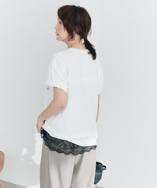 RIVE DROITE(リヴドロワ)の「予約【A・MONN】【綿100%/洗濯機洗い可】feelロゴTee(Tシャツ/カットソー・レディース・ピンク/オフホワイト/チャコールグレー・FREE)」の11枚目の写真
