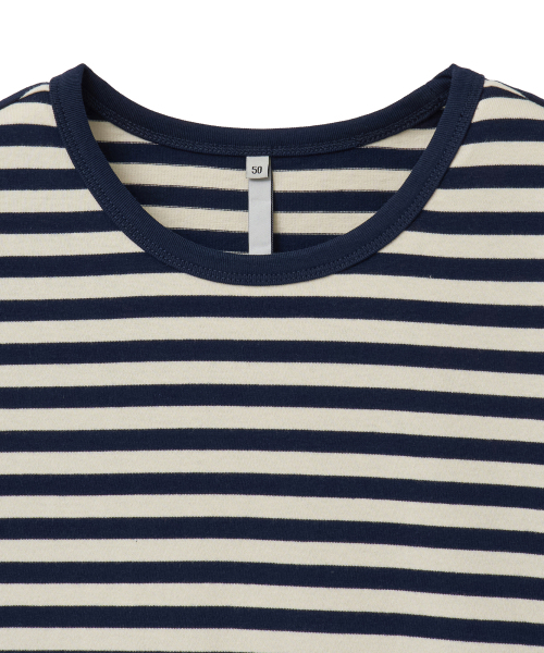NOIRER(ノイア)の「マリンストライプTシャツ(ネイビーアイ)(Tシャツ/カットソー・メンズ・その他・48/50/52)」の4枚目の写真