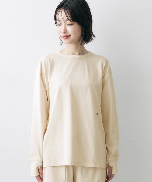 Dessin(デッサン)の「【吸水速乾/UVカット】ラッシュガード ロングTシャツ(Tシャツ/カットソー・レディース・ナチュラル/ダークグレー・01/04/03/02)」の11枚目の写真