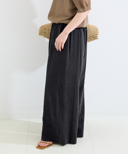 B.C STOCK(ベーセーストック)の「《追加2》手洗い可 / フィブリルRelaxパンツ(スラックス・レディース・ブラック/ベージュ/カーキ・SMALL/MEDIUM)」の8枚目の写真