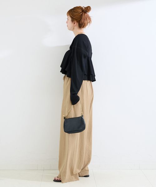B.C STOCK(ベーセーストック)の「《追加2》手洗い可 / フィブリルRelaxパンツ(スラックス・レディース・ブラック/ベージュ/カーキ・SMALL/MEDIUM)」の11枚目の写真