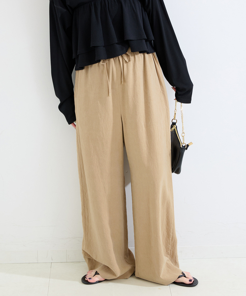 B.C STOCK(ベーセーストック)の「《追加2》手洗い可 / フィブリルRelaxパンツ(スラックス・レディース・ブラック/ベージュ/カーキ・SMALL/MEDIUM)」の13枚目の写真