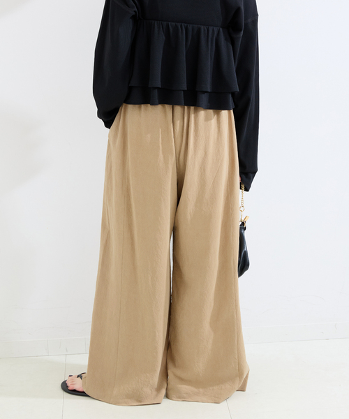 B.C STOCK(ベーセーストック)の「《追加2》手洗い可 / フィブリルRelaxパンツ(スラックス・レディース・ブラック/ベージュ/カーキ・SMALL/MEDIUM)」の15枚目の写真