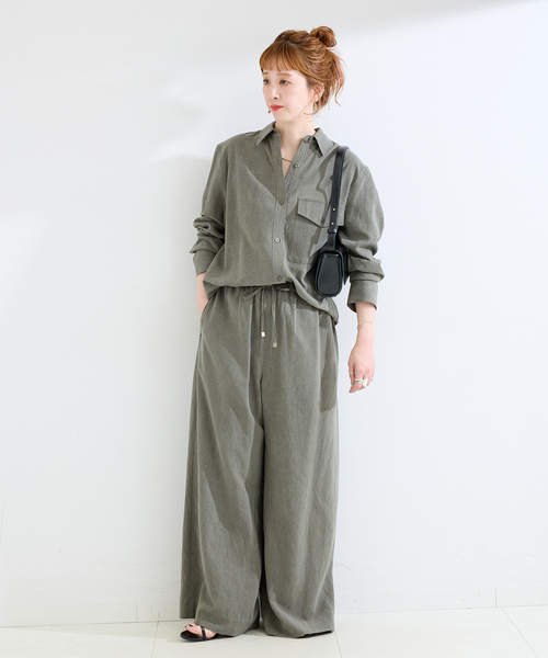 B.C STOCK(ベーセーストック)の「《追加2》手洗い可 / フィブリルRelaxパンツ(スラックス・レディース・ブラック/ベージュ/カーキ・SMALL/MEDIUM)」の16枚目の写真