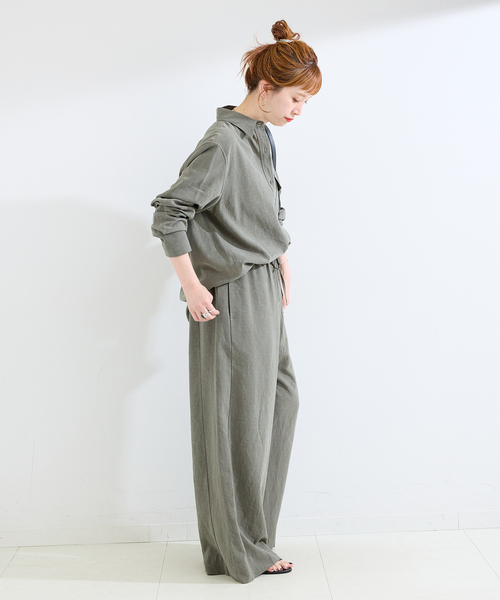 B.C STOCK(ベーセーストック)の「《追加2》手洗い可 / フィブリルRelaxパンツ(スラックス・レディース・ブラック/ベージュ/カーキ・SMALL/MEDIUM)」の17枚目の写真