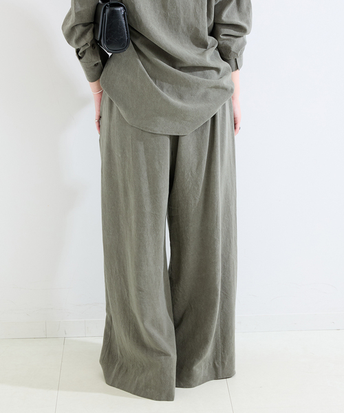 B.C STOCK(ベーセーストック)の「《追加2》手洗い可 / フィブリルRelaxパンツ(スラックス・レディース・ブラック/ベージュ/カーキ・SMALL/MEDIUM)」の21枚目の写真